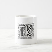 Tk Übergangs-Kindergarten-Typografie Ck Zur Schule Kaffeetasse (Mittel)