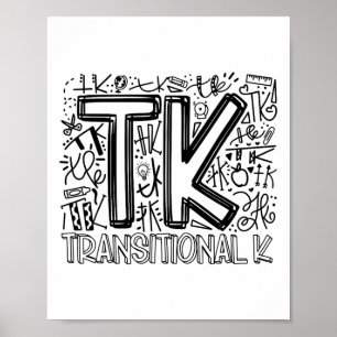 Tk Übergangs-Kindergarten-Typografie Ck Zur Schule Poster