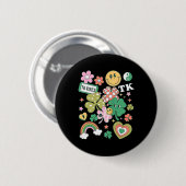 Tk Vibes Retro Lehrer St Patricks Day Shamrock Ck Button (Vorne & Hinten)
