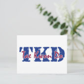 TKD Tae Kwon Do Postkarte (Stehend Vorderseite)