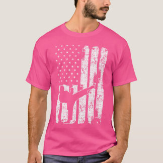 Tkd US American Flag Sports Patriotic Taekwondo T-Shirt