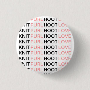 TKDD kleiner Strickschraubendrahtschrei-Liebeknopf Button