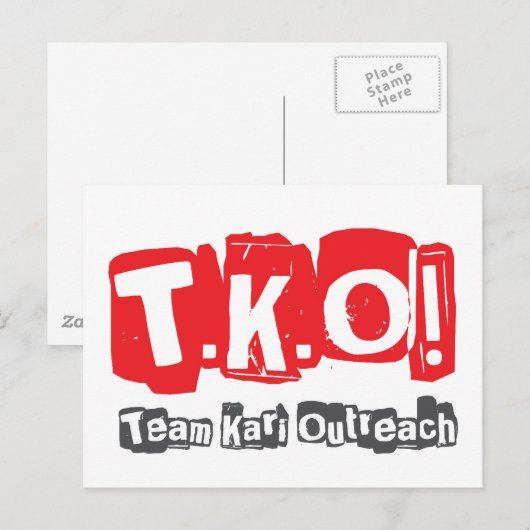 TKO - Old Punk Style Postkarte (Vorne/Hinten)