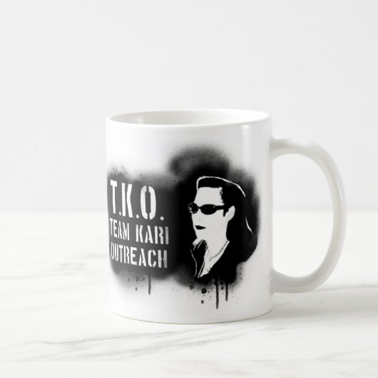 TKO - Schwarze Schablone Kaffeetasse (Rechts)