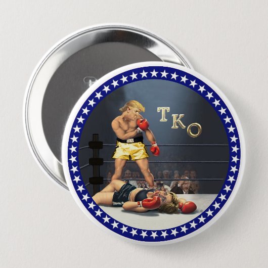 TKO: Trump klopfte aus Button (Vorne & Hinten)