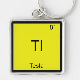 Tl - T - Shirt für Tesla Funny Chemistry Element Schlüsselanhänger
