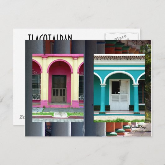 TLACOTALPAN, VERACRUZ POSTKARTE (Vorne/Hinten)