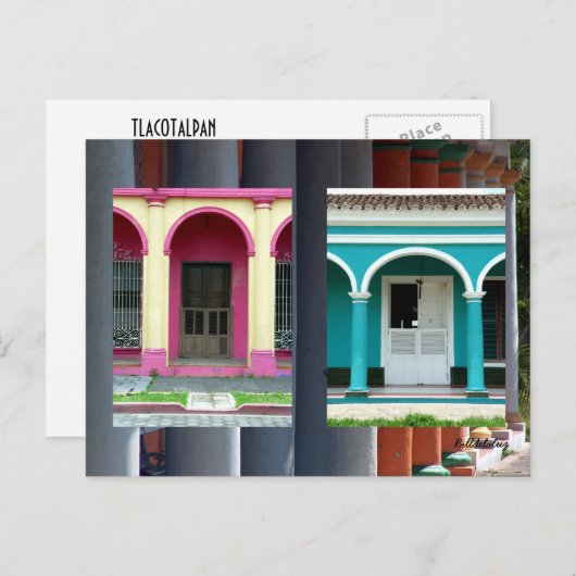 TLACOTALPAN, VERACRUZ POSTKARTE (Vorne/Hinten)