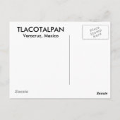 TLACOTALPAN, VERACRUZ POSTKARTE (Rückseite)