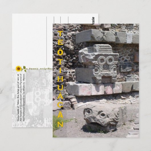 Tláloc, Teōtihuácān, Mexiko - Postkarte (Vorne/Hinten)