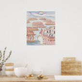 Tlatelolco und Lagune Poster (Küche)