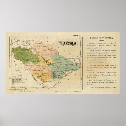 Tlaxcala, Mexiko Poster (Vorne)