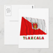 Tlaxcala Waving SemiOfficial Flag Postkarte (Vorne/Hinten)