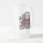 Tlc-Krankenschwester-Schädel Mattglas Bierglas (VorderseiteRechts)