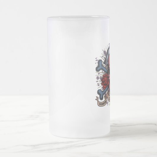 Tlc-Krankenschwester-Schädel Mattglas Bierglas (Mittel)