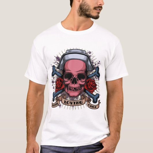 Tlc-Krankenschwester-Schädel T-Shirt (Vorderseite)