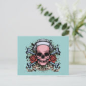 TLC Nurse Skull Postkarte (Stehend Vorderseite)
