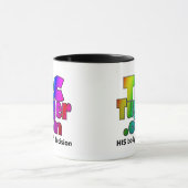 TLC Tugger Regenbogen-Logo-Kaffeetasse Tasse (Zentrum)