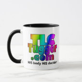 TLC Tugger Regenbogen-Logo-Kaffeetasse Tasse (Links)