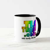 TLC Tugger Regenbogen-Logo Tasse (VorderseiteRechts)