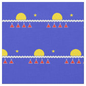 Tlicho Flag Fabric Tlicho Nation Textiles Stoff (Nahaufnahme)