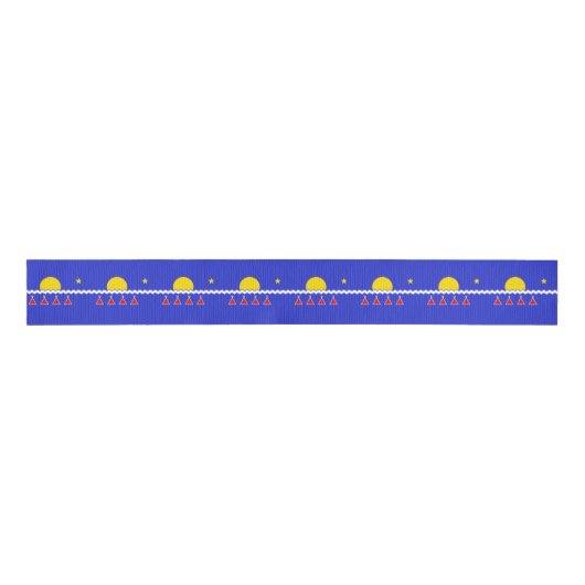 Tlicho Flag Ribbon Tlicho Nation Ribbon Ripsband (Vorderseite)