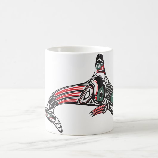 Tlingit-Killerwal u. Eagle Kaffeetasse (Mittel)