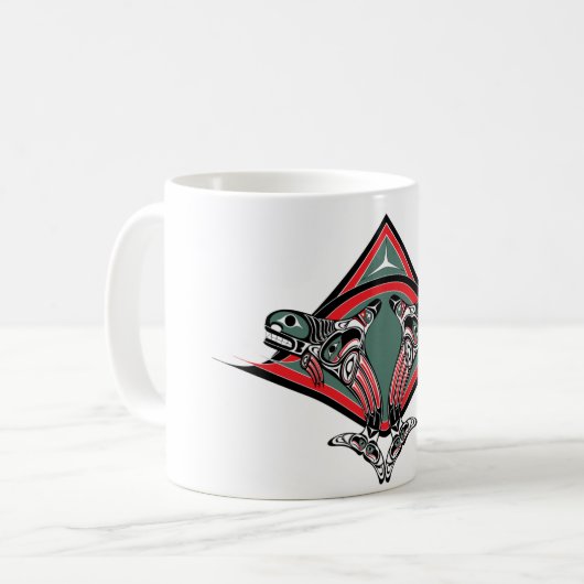 Tlingit-Killerwal u. Eagle Kaffeetasse (Vorderseite Links)