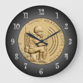 Tlingit Krieger Code Talkers Bronze Medaille ~ Große Wanduhr (Vorderseite)