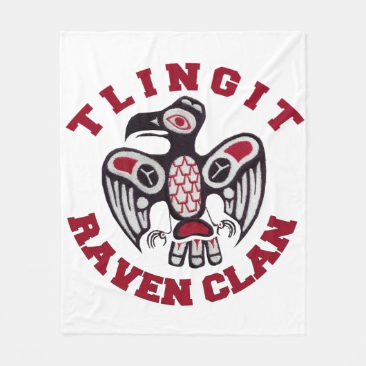 Tlingit-Raben-Clan 50"" Decke der Fleece-x60 (Vorderseite)