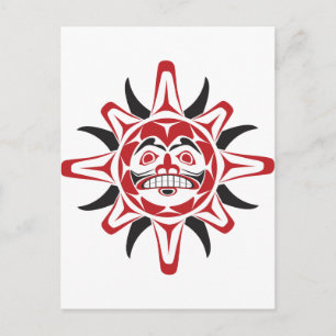 Tlingit Sun Postkarte