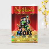 TLM: Abschluss-Klasse (schwarze Version 1) Karte (Gelbe Blume)