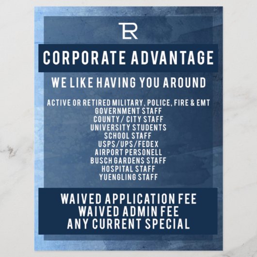 TLR Corporate Advantage Flyer (Vorne)