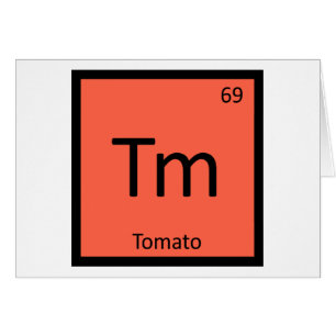 Tm - Periodisches Tabellensymbol der Tomato Fruit 