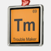 Tm - Regelmäßiges Tabellensymbol für die Chemie de Silbernes Ornament (Links)