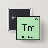 Tm - Symbol für dünne Minzen - Funny Chemistry Ele Button (Vorne & Hinten)