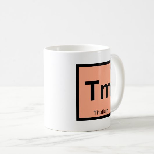 TM - Thulium-Chemie-Periodensystem-Symbol Kaffeetasse (VorderseiteRechts)