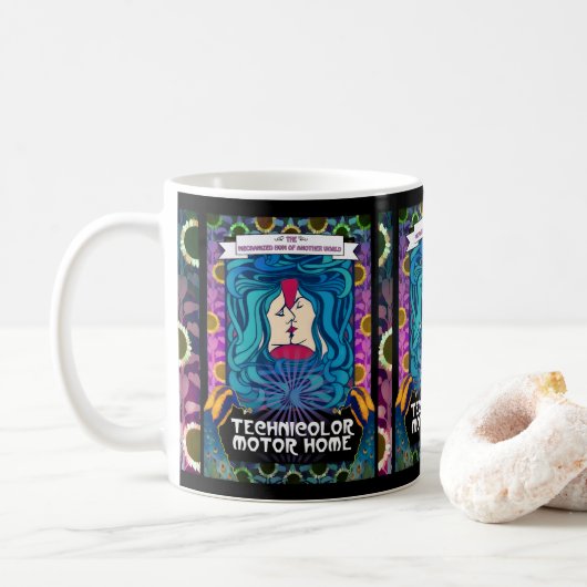 TMH Psychedelic Blume Power Kiss Kaffeetasse (Mit Donut)