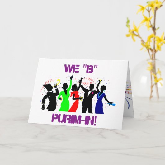 TMH SAMMLUNG - Party Time Purim Holy Day Card Karte (Gelbe Blume)
