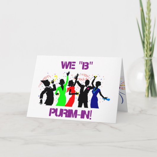 TMH SAMMLUNG - Party Time Purim Holy Day Card Karte (Vorderseite)