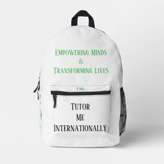 TMI-Backpack Bedruckter Rucksack (Vorderseite)