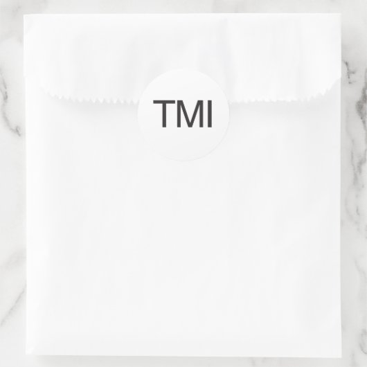 TMI RUNDER AUFKLEBER (Tasche)