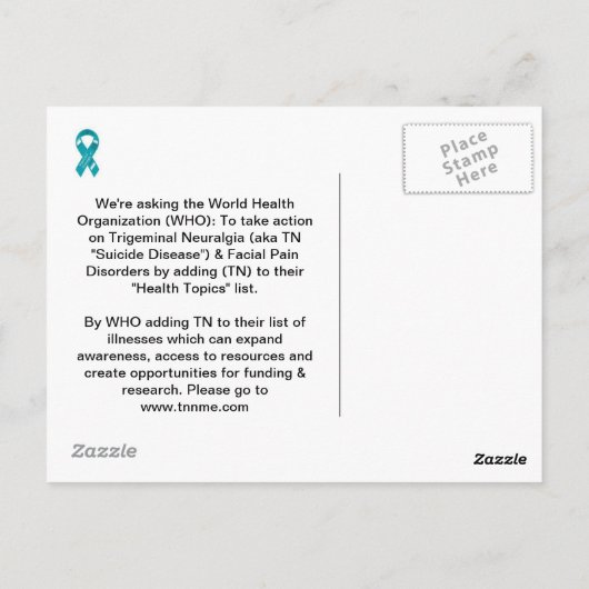 TN Awareness Postcard Postkarte (Rückseite)