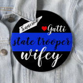 Tn-StaatTrooper Wifey Knopf-Blaue Linie w/Name Button (Beispiel)