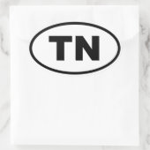 TN Tennessee Ovaler Aufkleber (Tasche)
