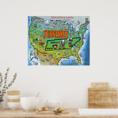TN USA Map Poster (Küche)