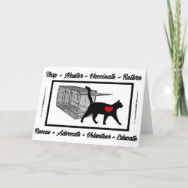 TNR Cat Rescue Trap Neuter Return Adoptier Volunte Dankeskarte