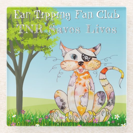 TNR-Falle, Neuter, Return Rette Lives Untersetzer (Vorderseite)