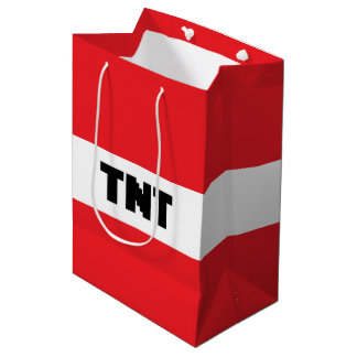 TNT Geschenktasche - Explosion des Gamer-Party Mittlere Geschenktüte