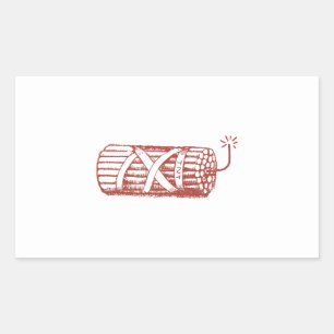 TNT RECHTECKIGER AUFKLEBER